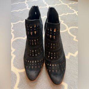 Sofft Black Laser Cut Ankle Booties